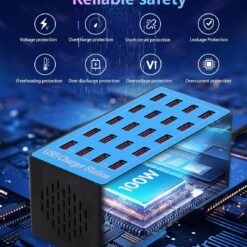 100W 20 Ports USB Charging Station for Multiple Devices USB Charger Station 8 100W 20 Ports USB Charging Station for Multiple Devices USB Charger Station - Image 3