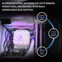 Thermalright Aqua Elite 360 White V3 Liquid CPU ARGB Cooler 360 Cooling Row with 3 x 120mm PWM Fans, S-FDB Bearings for AM4/AM5, Intel LGA1150/1151/1155/1156/1200/2011/1700/1851 AIO CPU Cooler 8 Thermalright Aqua Elite 360 White V3 Liquid CPU ARGB Cooler 360 Cooling Row with 3 x 120mm PWM Fans, S-FDB Bearings for AM4/AM5, Intel LGA1150/1151/1155/1156/1200/2011/1700/1851 AIO CPU Cooler - Image 3