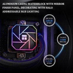 Alternative view of Thermalright Aqua Elite 240 V3 Liquid ARGB CPU Cooler with Double PWM ARGB Fans with S-FDB Bearings Efficient PWM Controlled Pump for AMD/AM4/AM5, Intel LGA1150/1151/1200/2011/1700
