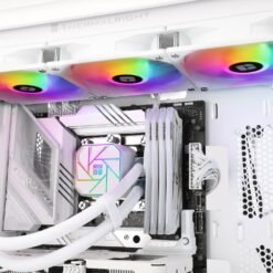 Alternative view of Thermalright Aqua Elite 360 White V3 Liquid CPU ARGB Cooler 360 Cooling Row with 3 x 120mm PWM Fans, S-FDB Bearings for AM4/AM5, Intel LGA1150/1151/1155/1156/1200/2011/1700/1851 AIO CPU Cooler