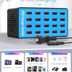 100W 20 Ports USB Charging Station for Multiple Devices USB Charger Station 9 100W 20 Ports USB Charging Station for Multiple Devices USB Charger Station - Image 4