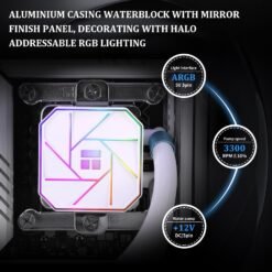 Thermalright Aqua Elite 240 White V3 Liquid ARGB CPU Cooler with Double PWM ARGB Fans with S-FDB Bearings Efficient PWM Controlled Pump for AMD/AM4/AM5, Intel LGA1150/1151/1200/2011/1700 8 Thermalright Aqua Elite 240 White V3 Liquid ARGB CPU Cooler with Double PWM ARGB Fans with S-FDB Bearings Efficient PWM Controlled Pump for AMD/AM4/AM5, Intel LGA1150/1151/1200/2011/1700 - Image 4