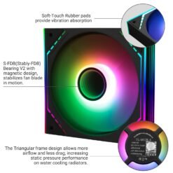 Thermalright TL-M12R-S CPU ARGB Fan 120mm Case Cooler Fan ARGB, 4 Pin PWM Connector Silent Computer Fan with S-FDB Bearing Side ARGB Mirror Light Effect 8 Thermalright TL-M12R-S CPU ARGB Fan 120mm Case Cooler Fan ARGB, 4 Pin PWM Connector Silent Computer Fan with S-FDB Bearing Side ARGB Mirror Light Effect - Image 4