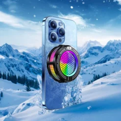 Alternative view of Amaze A502 Snow Core Ai Mobile Cooling Radiator with 12 RGB Modes Aluminum Alloy