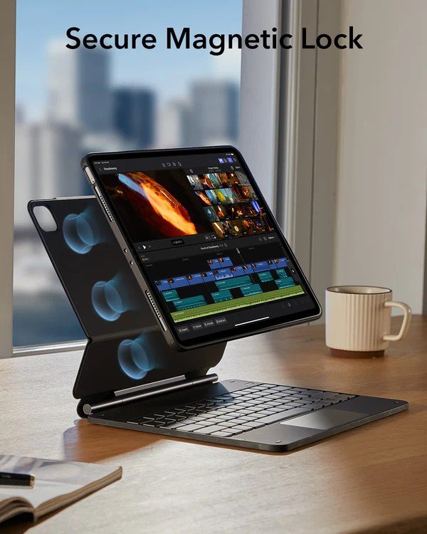 ESR iPad Pro 13inch (2024) M4 Rebound Magnetic Keyboard Case 360 with portrait and landscape modes 3 ESR iPad Pro 13inch (2024) M4 Rebound Magnetic Keyboard Case 360 with portrait and landscape modes - Image 3