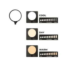 NeePho LED Soft Ring Light 26cm 33cm and 36cm for Streaming Tiktok and Videography with 360 Rotating Pan Tilt 3 modes cool, day and warm - Image 4