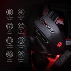 Redragon M806 BULLSEYE RGB MMO Gaming Mouse with 12,400 Dpi and 7 Programmable Buttons with Pro Sensor 8 Redragon M806 BULLSEYE RGB MMO Gaming Mouse with 12,400 Dpi and 7 Programmable Buttons with Pro Sensor - Image 4