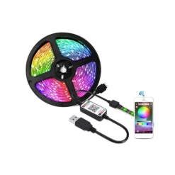 Alternative view of Xtrike Me HT-5050-b3 Bluetooth V4.2 RGB Led Strip 5050 with App Control LED RGB Strip FOR Gaming PC, Desk and Casing Decor