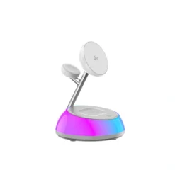 Alternative view of WiWU Aurora Qi2 3 in 1 Wireless Charger Wi-W036 for Apple watch, IPhone and Airpods Support 22.5W Max 15W+5W+2.5W Fast Charger