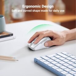 UGREEN 15805 Wireless Ergonomic Mouse Bluetooth 5.0 and 2.4G Mouse for Laptop 1000/1600/2000/4000 DPI, 5 Buttons Silent Mice for MacBook, PC, Desktop, Chromebook 12 UGREEN 15805 Wireless Ergonomic Mouse Bluetooth 5.0 and 2.4G Mouse for Laptop 1000/1600/2000/4000 DPI, 5 Buttons Silent Mice for MacBook, PC, Desktop, Chromebook - Image 5