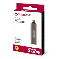 Transcend ESD330C 512GB Type-C External SSD USB 3.2 Gen2 Up to 1,050MB/s Retractable Connector Metal Case - Image 2