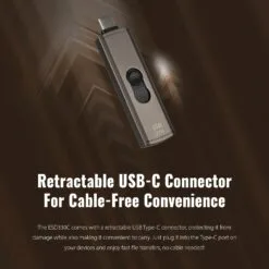 Transcend ESD330C 2TB Type-C External SSD USB 3.2 Gen2 Up to 1,050MB/s Retractable Connector Metal Case - Image 5