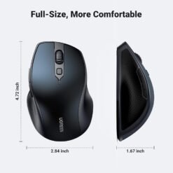 Alternative view of UGREEN 15807 Wireless Ergonomic Mouse Bluetooth 5.0 and 2.4G Mouse for Laptop 1000/1600/2000/4000 DPI, 5 Buttons Silent Mice for MacBook, PC, Desktop, Chromebook