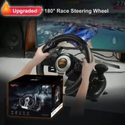 Alternative view of PXN V3 PRO Gaming Racing Wheel 180 Degree Universal USB with Pedals for Xbox One, Xbox Series S/X, PS3, PS4, Switch