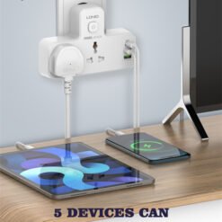 LDNIO SC2311 3 Charging Ports and 2500W 2 AC Outlets with Night Light Portable Extension Power Socket - Image 4