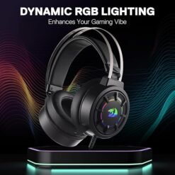 Redragon H314 GRENDEL RGB USB Wired Gaming Headset with 40mm Drivers and Lightweight Design, and Soft PU Leather Ear Cushions for Ultimate Comfort - Image 4