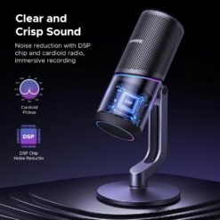 UGREEN CM769 USB RGB Streaming Microphone with Cardioid Polar Pattern, Condenser Microphone for Streaming, Gaming, Podcasting, Recording, Laptop, PS5 35629 12 UGREEN CM769 USB RGB Streaming Microphone with Cardioid Polar Pattern, Condenser Microphone for Streaming, Gaming, Podcasting, Recording, Laptop, PS5 35629 - Image 5
