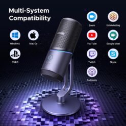 Alternative view of UGREEN CM769 USB RGB Streaming Microphone with Cardioid Polar Pattern, Condenser Microphone for Streaming, Gaming, Podcasting, Recording, Laptop, PS5 35629