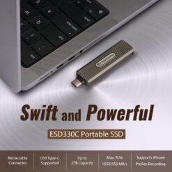 Transcend ESD330C 1TB Type-C External SSD USB 3.2 Gen2 Up to 1,050MB/s Retractable Connector Metal Case 15 Transcend ESD330C