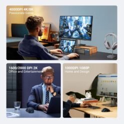 UGREEN 15807 Wireless Ergonomic Mouse Bluetooth 5.0 and 2.4G Mouse for Laptop 1000/1600/2000/4000 DPI, 5 Buttons Silent Mice for MacBook, PC, Desktop, Chromebook 13 UGREEN 15807 Wireless Ergonomic Mouse Bluetooth 5.0 and 2.4G Mouse for Laptop 1000/1600/2000/4000 DPI, 5 Buttons Silent Mice for MacBook, PC, Desktop, Chromebook - Image 6