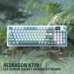 GALATIN PRO Wireless Gasket Gaming Keyboard with Hype Screen & Knob, 95 Keys Easy-Controllable 1.14’’