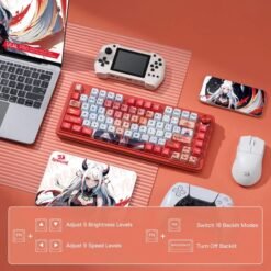 Redragon UCAL K673 PRO Anime 75% Wireless Gasket RGB Gaming Keyboard 81 Keys 3-Mode Connectivity Hot-Swap Socket, Dedicated Knob Control & Custom Hi-Fi Linear Switch - Image 5