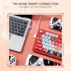 Redragon UCAL K673 PRO Anime 75% Wireless Gasket RGB Gaming Keyboard 81 Keys 3-Mode Connectivity Hot-Swap Socket, Dedicated Knob Control & Custom Hi-Fi Linear Switch - Image 4