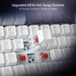 Redragon UCAL K673 PRO 75% Wireless Gasket RGB Gaming Keyboard with Knob Control and 3-Modes 81 Keys Hot-Swap Socket Linear Red Switch - Image 6
