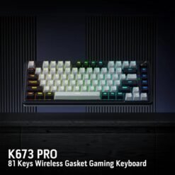 Redragon UCAL K673 PRO 75% Wireless Gasket RGB Gaming Keyboard with Knob Control and 3-Modes 81 Keys Hot-Swap Socket Linear Red Switch - Image 3
