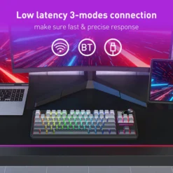 Redragon ANTONIUM K743 PRO 80% Gasket RGB Gaming Keyboard with Hype 1.14’’ TFT Screen & Knob, 84 Keys Mechanical Keyboard Side Printed Keycaps Hot-Swappable 11 Redragon ANTONIUM K743 PRO 80% Gasket RGB Gaming Keyboard with Hype 1.14’’ TFT Screen & Knob, 84 Keys Mechanical Keyboard Side Printed Keycaps Hot-Swappable - Image 5