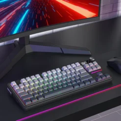Redragon ANTONIUM K743 PRO 80% Gasket RGB Gaming Keyboard with Hype 1.14’’ TFT Screen & Knob, 84 Keys Mechanical Keyboard Side Printed Keycaps Hot-Swappable 10 Redragon ANTONIUM K743 PRO 80% Gasket RGB Gaming Keyboard with Hype 1.14’’ TFT Screen & Knob, 84 Keys Mechanical Keyboard Side Printed Keycaps Hot-Swappable - Image 4