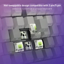 Redragon ANTONIUM K743 PRO 80% Gasket RGB Gaming Keyboard with Hype 1.14’’ TFT Screen & Knob, 84 Keys Mechanical Keyboard Side Printed Keycaps Hot-Swappable 12 Redragon ANTONIUM K743 PRO 80% Gasket RGB Gaming Keyboard with Hype 1.14’’ TFT Screen & Knob, 84 Keys Mechanical Keyboard Side Printed Keycaps Hot-Swappable - Image 6