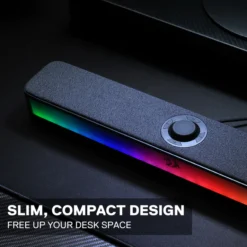 Redragon GS515 NEO RGB Bluetooth Wired Desktop Soundbar 2.0 Channel Stereo Computer Speakers with Bluetooth 5.3, USB-C/USB Powered 9 Redragon GS515 NEO RGB Bluetooth Wired Desktop Soundbar 2.0 Channel Stereo Computer Speakers with Bluetooth 5.3, USB-C/USB Powered - Image 3
