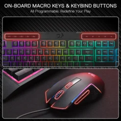 Redragon S151 Membrane Wired Gaming Keyboard & Mouse Combo K525 Wired RGB Membrane Keyboard and 10000 DPI Wired M616 Gaming Mouse Bundle 10 Redragon S151 Membrane Wired Gaming Keyboard & Mouse Combo K525 Wired RGB Membrane Keyboard and 10000 DPI Wired M616 Gaming Mouse Bundle - Image 4