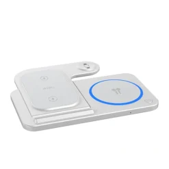 WiWU Wi‐W020 Foldable 15 Watt 3 in 1 Magnetic Wireless Charger Cell Phone Charging Stand 8 WiWU Wi‐W020 Foldable 15 Watt 3 in 1 Magnetic Wireless Charger Cell Phone Charging Stand - Image 4