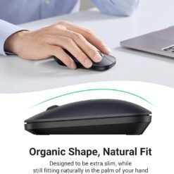 UGREEN 90372 Slim Wireless Mouse 2.4 GHz with Mini USB Receiver upto 4000 DPI with Silent Buttons Black 8 UGREEN 90372 Slim Wireless Mouse 2.4 GHz with Mini USB Receiver upto 4000 DPI with Silent Buttons Black - Image 4