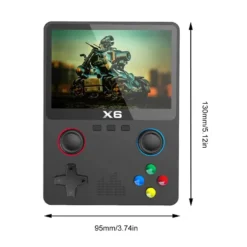 Alternative view of X6 Handheld Game Console with Built-in 10000+ Retro Classic Games 64GB 3.5 inch Screen