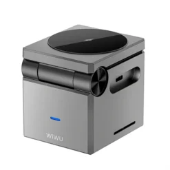 Alternative view of WiWU Wi-W030 Small Aquare 3 in 1 Wireless Charger 15w for iPhone, iWatch and Airpods