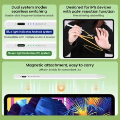 Remax AP08 Stylus Pen White Supports IOS and Android with Palm Rejection Rechargeable 6 Remax AP08 Stylus Pen White Supports IOS and Android with Palm Rejection Rechargeable - Image 3