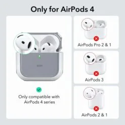 ESR AirPods 4 Orbit Hybrid Case with HaloLock Protective case with magnetic lid and shock-absorbing core - Image 3