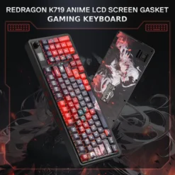 Redragon ARTEMIS K719 PRO Anime Wireless Gasket Gaming Keyboard with Hype Screen & Knob, 95 Keys Mechanical Keyboard with Custom Linear Switch - Image 4