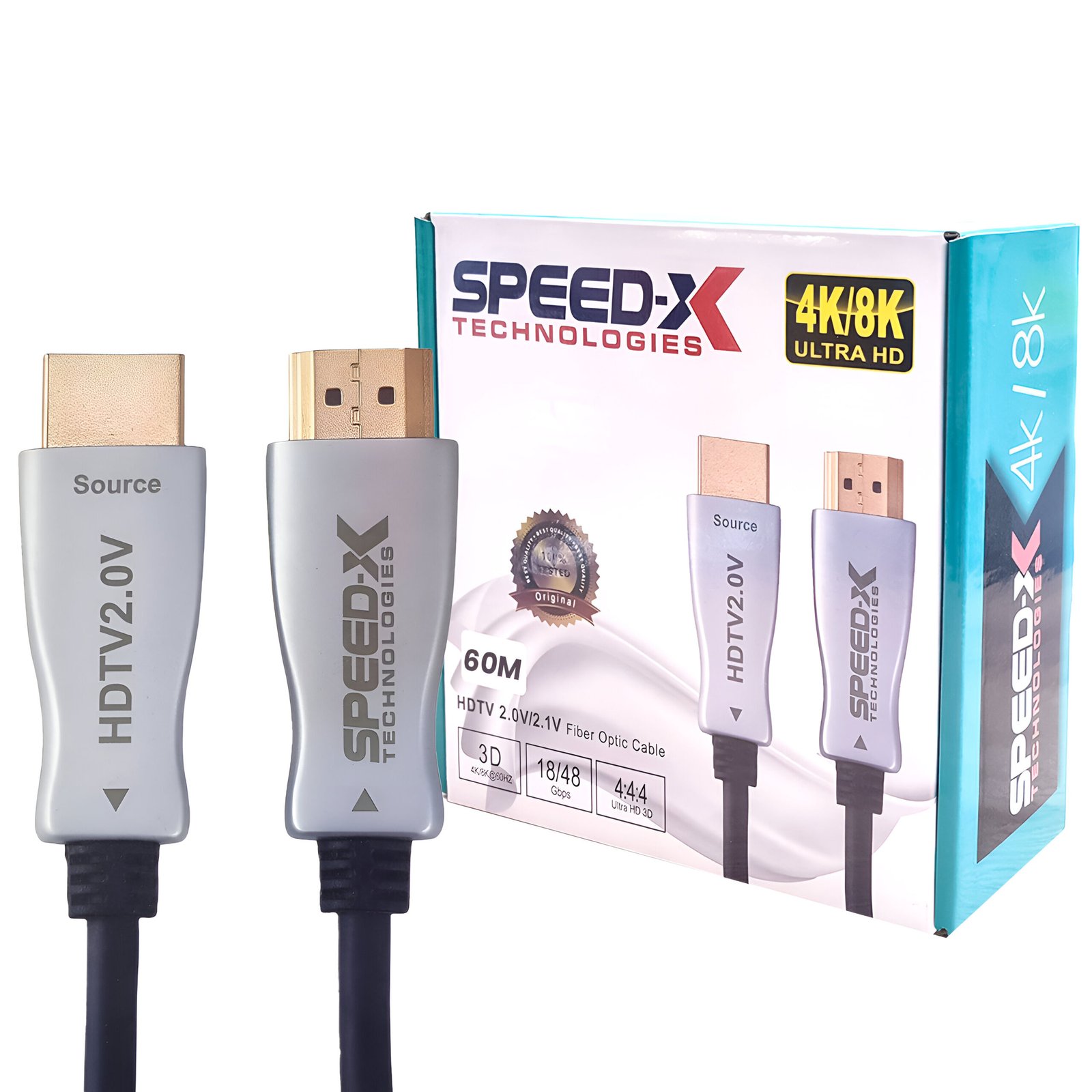 Speed-X HDMI Fiber Cable 8K HDMI 2.1 AOC (Active Optical Cable) 30awg Copper Support 4K 8K UHD 3 Speed-X HDMI Fiber Cable 8K HDMI 2.1 AOC (Active Optical Cable) 30awg Copper Support 4K 8K UHD - Image 3