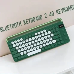 Jedel WKB100 Bluetooth Wireless Keyboard for Tablets and PC 90 Keys Rechargeable Wireless Keyboard 2.4Ghz Wireless + Bluetooth with Tablet Holder 6 Jedel WKB100 Bluetooth Wireless Keyboard for Tablets and PC 90 Keys Rechargeable Wireless Keyboard 2.4Ghz Wireless + Bluetooth with Tablet Holder - Image 3