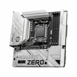 Alternative view of MSI B650M Project Zero Gaming Motherboard mATX DDR5 AMD Ryzen 9000/8000/7000 Series Processors, AM5 PCIe 4.0