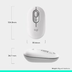 Logitech POP Mouse Compact and Wireless Bluetooth Mouse with Programmable Buttons and Silent Clicks Easy-Switch Between up to 3 Devices 12 Logitech POP Mouse