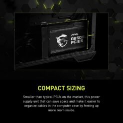 MSI MAG A850GL 850W PCIE 5.1 ATX 3.1 Gaming Power Supply Full Modular 80 Plus Gold Certified Compact Size ATX PSU - Image 7