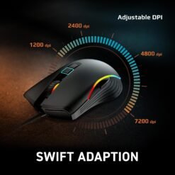Alternative view of MSI Forge GM300 Lightweight Wired Gaming Mouse RGB Adjustable 7200 DPI