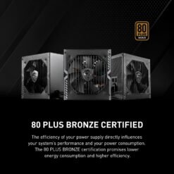 MSI MAG A650BN 650W 80Plus Bronze Gaming PC Power Supply ATX Non Modular 7 MSI MAG A650BN 650W 80Plus Bronze Gaming PC Power Supply ATX Non Modular - Image 3