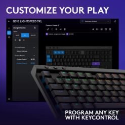 Logitech G515 Wireless Mechanical Gaming Keyboard TKL Low Profile LIGHTSYNC RGB Tri-Mode Connectivity 8 Logitech G515 Wireless Mechanical Gaming Keyboard TKL Low Profile LIGHTSYNC RGB Tri-Mode Connectivity - Image 2