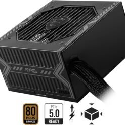 Alternative view of MSI MAG A750BN 750W PCIE 5 Gaming Power Supply 80 Plus Bronze Certified PCIE 5.1 Ready ATX PSU